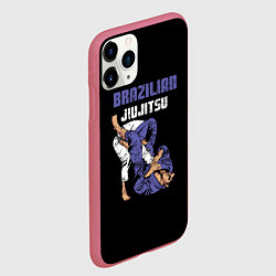 Чехол iPhone 11 Pro матовый BRAZILIAN JIU JITSU - BJJ, цвет: 3D-малиновый — фото 2
