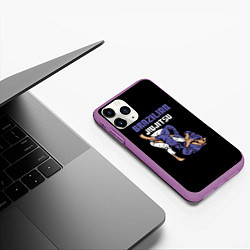 Чехол iPhone 11 Pro матовый BRAZILIAN JIU JITSU - BJJ, цвет: 3D-фиолетовый — фото 2