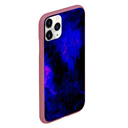 Чехол iPhone 11 Pro матовый Purple Tie-Dye, цвет: 3D-малиновый — фото 2