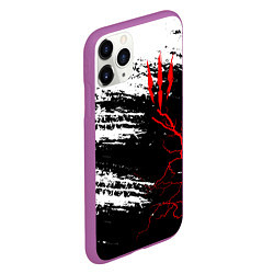 Чехол iPhone 11 Pro матовый The Witcher - Когти, цвет: 3D-фиолетовый — фото 2