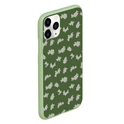 Чехол iPhone 11 Pro матовый Камуфляж: берёзка, цвет: 3D-салатовый — фото 2