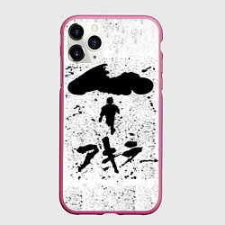 Чехол iPhone 11 Pro матовый Akira черный постер, цвет: 3D-малиновый