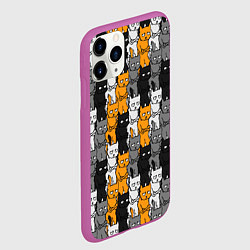 Чехол iPhone 11 Pro матовый Злой Кот мем, цвет: 3D-фиолетовый — фото 2