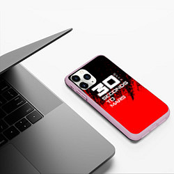 Чехол iPhone 11 Pro матовый 30 Seconds to Mars: Брызги, цвет: 3D-розовый — фото 2