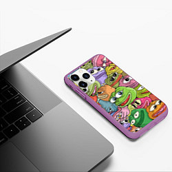 Чехол iPhone 11 Pro матовый Pepe BOMBING, цвет: 3D-фиолетовый — фото 2