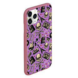 Чехол iPhone 11 Pro матовый Rock n Roll alive!, цвет: 3D-малиновый — фото 2