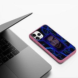 Чехол iPhone 11 Pro матовый ARCANE League Of Legends JINX молния, цвет: 3D-малиновый — фото 2