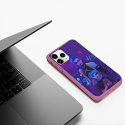 Чехол iPhone 11 Pro матовый Arcane League Of Legends JINX, цвет: 3D-малиновый — фото 2