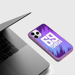 Чехол iPhone 11 Pro матовый 6IX9INE tekashi 69, цвет: 3D-фиолетовый — фото 2