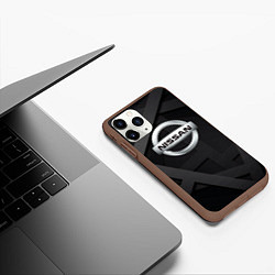 Чехол iPhone 11 Pro матовый Ниссан кашкай, цвет: 3D-коричневый — фото 2