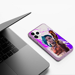 Чехол iPhone 11 Pro матовый ДЕРЗКАЯ ДЖИНКС Arcane League Of Legends, цвет: 3D-сиреневый — фото 2