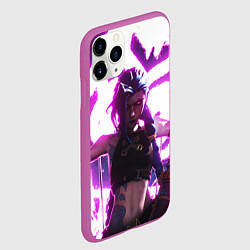 Чехол iPhone 11 Pro матовый Arcane League Of Legends JINX NEON, цвет: 3D-фиолетовый — фото 2