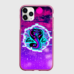 Чехол iPhone 11 Pro матовый Кобра Кай 2022, цвет: 3D-малиновый