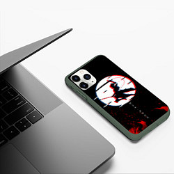 Чехол iPhone 11 Pro матовый Attack on Titan Sasha, цвет: 3D-темно-зеленый — фото 2