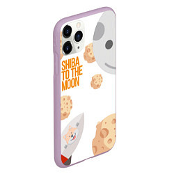 Чехол iPhone 11 Pro матовый Shiba crypto, цвет: 3D-сиреневый — фото 2