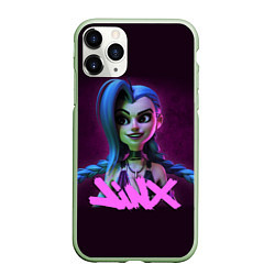 Чехол iPhone 11 Pro матовый Arcane League Of Legends МИЛАЯ ДЖИНКС, цвет: 3D-салатовый
