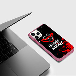 Чехол iPhone 11 Pro матовый Хагги Вагги Брызги, цвет: 3D-малиновый — фото 2