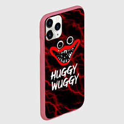 Чехол iPhone 11 Pro матовый Huggy Wuggy гроза, цвет: 3D-малиновый — фото 2