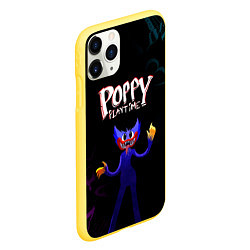 Чехол iPhone 11 Pro матовый Poppy Playtime бабочки, цвет: 3D-желтый — фото 2