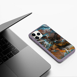 Чехол iPhone 11 Pro матовый Коллекция Get inspired! Абстракция F5-fl-139-158-4, цвет: 3D-серый — фото 2