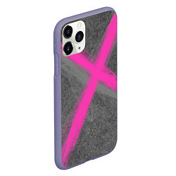 Чехол iPhone 11 Pro матовый Коллекция Get inspired! Pink cross Абстракция Fl-4, цвет: 3D-серый — фото 2