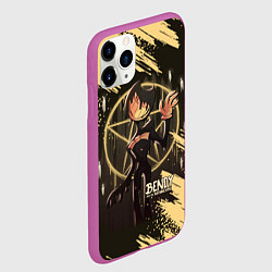 Чехол iPhone 11 Pro матовый Bendy And The Ink Machine Бенди, цвет: 3D-фиолетовый — фото 2
