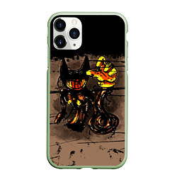 Чехол iPhone 11 Pro матовый Bendy And The Ink Machine мрачный, цвет: 3D-салатовый