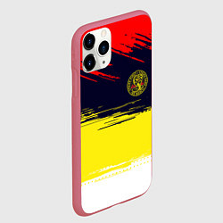 Чехол iPhone 11 Pro матовый Кобра кай Cobra Kai спина, цвет: 3D-малиновый — фото 2