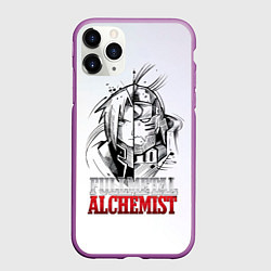 Чехол iPhone 11 Pro матовый Эдвард vs Альфонс - Стальной алхимик, цвет: 3D-фиолетовый