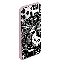 Чехол iPhone 11 Pro матовый Monster & Cat, цвет: 3D-розовый — фото 2