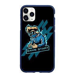 Чехол iPhone 11 Pro матовый GamerГеймер, цвет: 3D-тёмно-синий