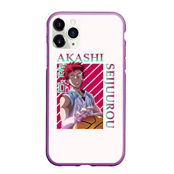 Чехол iPhone 11 Pro матовый Akashi Seijuro - Kuroko No Basket, цвет: 3D-фиолетовый