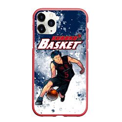 Чехол iPhone 11 Pro матовый Kuroko no Basuke, Aomine Daiki Дайки Аомине, цвет: 3D-красный