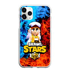 Чехол iPhone 11 Pro матовый ФЭНГ БРАВЛ СТАРС , FANG BRAWL STARS, цвет: 3D-белый