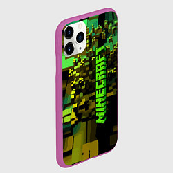 Чехол iPhone 11 Pro матовый Minecraft, pattern 2022, цвет: 3D-фиолетовый — фото 2
