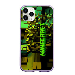 Чехол iPhone 11 Pro матовый Minecraft, pattern 2022, цвет: 3D-светло-сиреневый