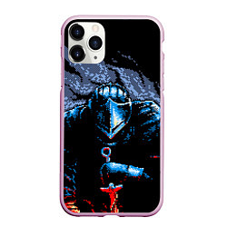 Чехол iPhone 11 Pro матовый Dark SOULS 8 BIT, цвет: 3D-розовый