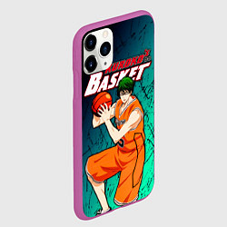 Чехол iPhone 11 Pro матовый Kuroko no Basuke, Midorima Shintaro Шинтаро Мидори, цвет: 3D-фиолетовый — фото 2