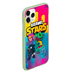 Чехол iPhone 11 Pro матовый BRAWL STARS ВМЕСТЕ, цвет: 3D-салатовый — фото 2