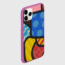 Чехол iPhone 11 Pro матовый В стиле ромеро бритто, цвет: 3D-фиолетовый — фото 2