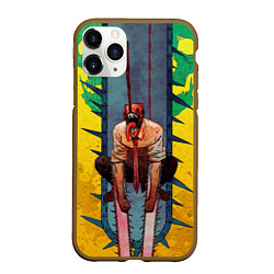 Чехол iPhone 11 Pro матовый Chainsaw Man - Дэндзи