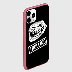 Чехол iPhone 11 Pro матовый Интернет Тролль, цвет: 3D-малиновый — фото 2