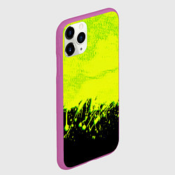 Чехол iPhone 11 Pro матовый НЕОНОВЫЕ БРЫЗГИ КРАСКИ, цвет: 3D-фиолетовый — фото 2