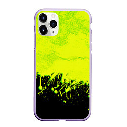 Чехол iPhone 11 Pro матовый НЕОНОВЫЕ БРЫЗГИ КРАСКИ, цвет: 3D-светло-сиреневый