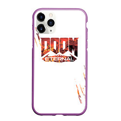 Чехол iPhone 11 Pro матовый Doom Eternal,, цвет: 3D-фиолетовый