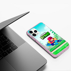 Чехол iPhone 11 Pro матовый GROM ART BRAWL STARS ART, цвет: 3D-розовый — фото 2