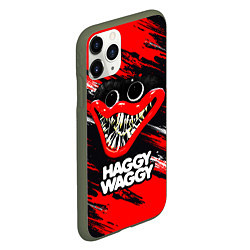 Чехол iPhone 11 Pro матовый POPPY PLAYTIME GAME HAGGY WAGGY ПОППИ ПЛЕЙТАЙМ, цвет: 3D-темно-зеленый — фото 2