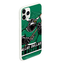 Чехол iPhone 11 Pro матовый Dallas Stars, Даллас Старз, цвет: 3D-белый — фото 2