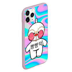 Чехол iPhone 11 Pro матовый Лалафанфан корейская утка, цвет: 3D-розовый — фото 2