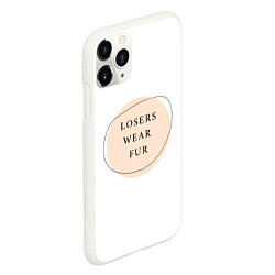 Чехол iPhone 11 Pro матовый Losers wear fur, цвет: 3D-белый — фото 2